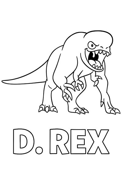D Rex Jurassic World Rebirth para colorir