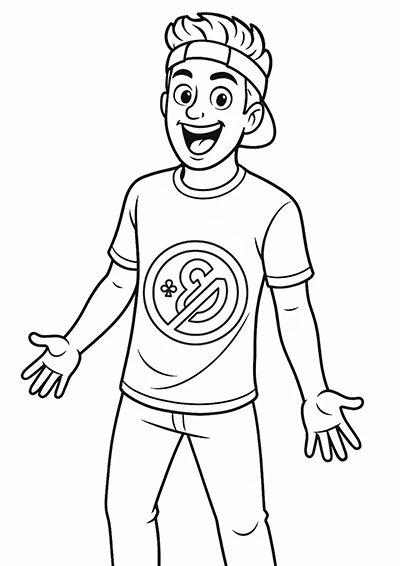 boneco do enaldinho para colorir