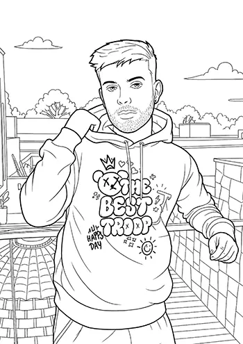 Desenho do taspio para colorir