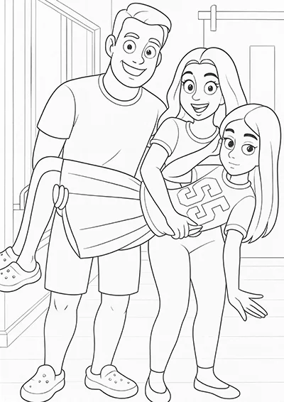 Desenhos para colorir Irmas Pina