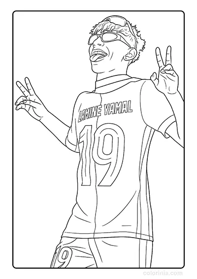lamine yamal coloring page barcelona