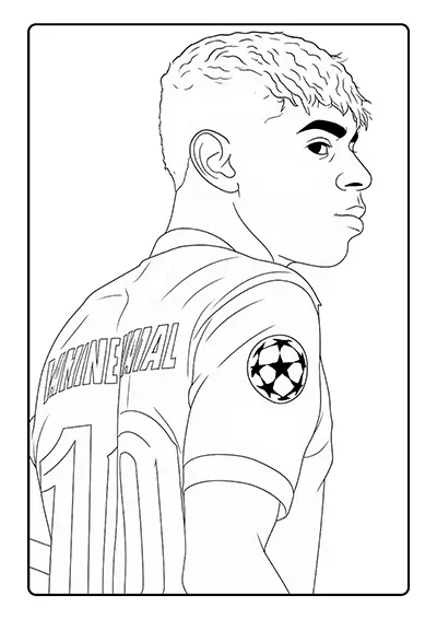 Lamine Yamal Para Colorir 