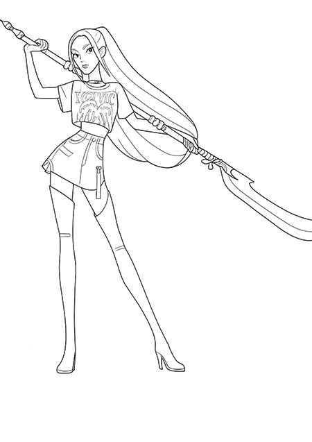 Mira Huntrix Para Colorir
