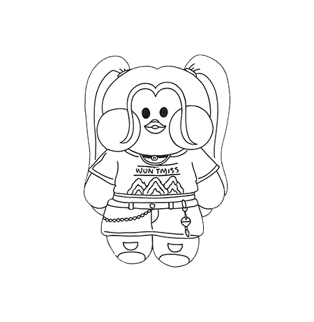 Huntrix kpop demon hunters versão paper duck para imprimir