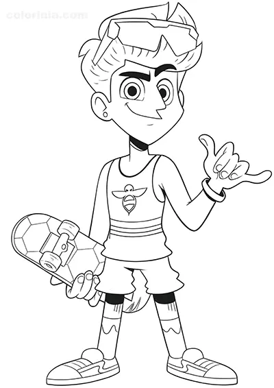 Natan Por Aí e Abelha para colorir