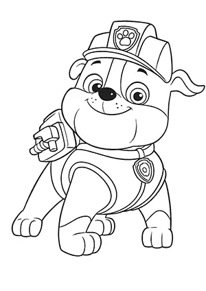 Rubble patrulha para colorir